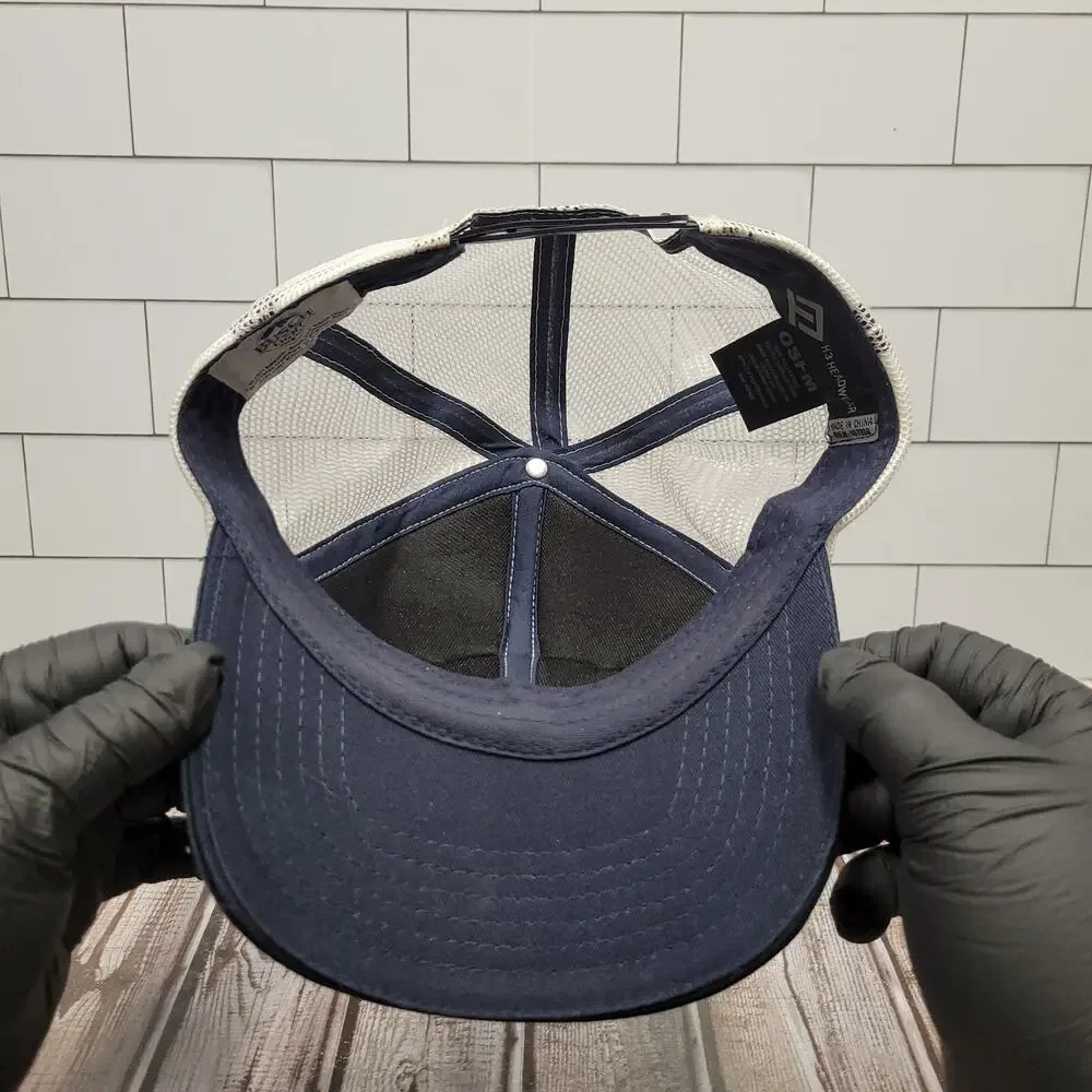 Busch Latte Trucker Hat Gray Blue Mesh Snapback H3 Headwear Beer Cap
